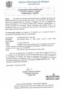 INEXIGIBILIDADE 03-2025 / PROCESSO LICITATÓRIO 14-2025