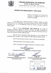 Projeto de Resolução 004-2025