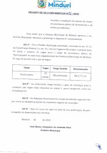 Projeto de Lei Complementar 006-2025