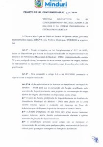 Projeto De Lei Complementar 01-2026