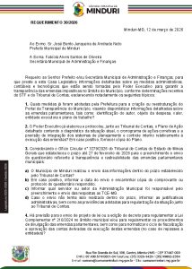 Requerimento 30-2026 Jaciara - Flavio Dino - Emendas Parlamentares