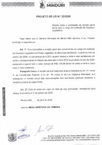 Projeto de Lei 23-2026