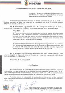 Proposta de Emenda à LOM 03-2026
