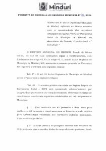Proposta de Emenda à LOM 04-2026