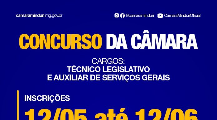 Concurso da Câmara – Inscrições até 12/06
